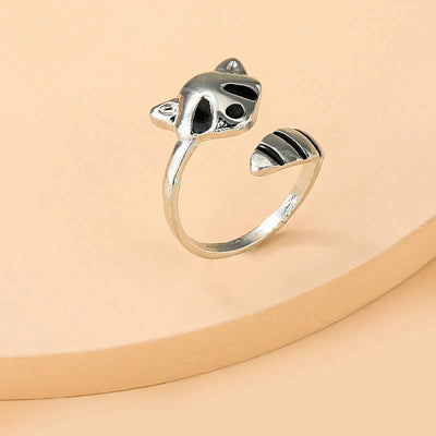 Anello regolabile con procione in argento sterling 925