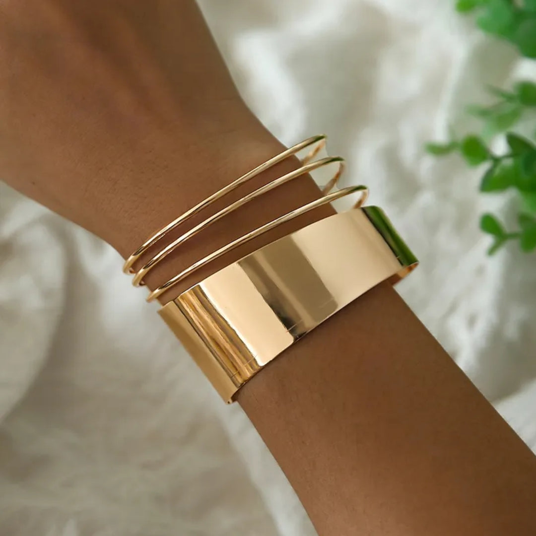 Bracciale classico doppio d'oro